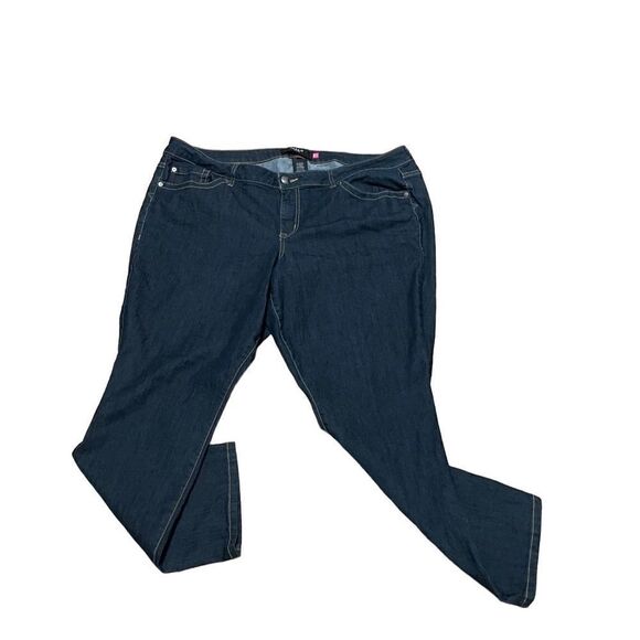 Torrid Denim Blue Ankle Crop Jeans Waist 46 - Picture 1 of 6